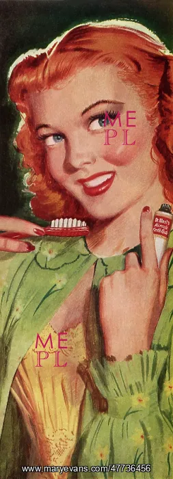 : Woman with Toothbrush : Woman with Toothbrush