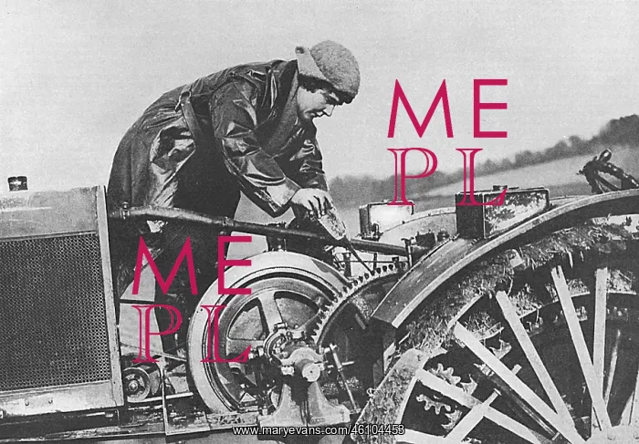 : A woman tractor driver during WW1 : A woman tractor driver during WW1
