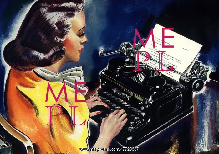: Woman at Typewriter : Woman at Typewriter