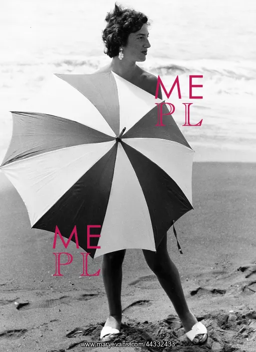 : Woman with umbrella on the : Woman with umbrella on the