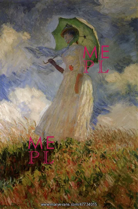 : Woman with Umbrella Turned to the Left, by Monet : Woman with Umbrella Turned to the Left, by Monet