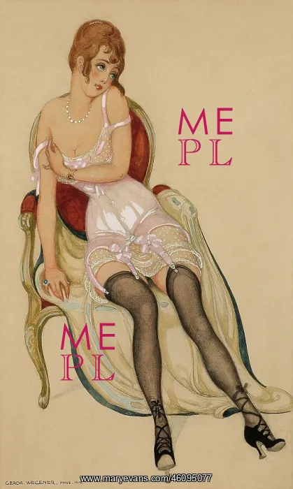 : Woman in her underwear by Gerda Wegener : Woman in her underwear by Gerda Wegener