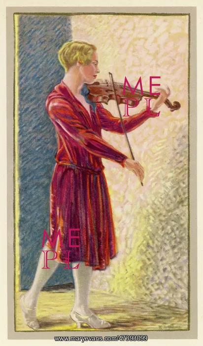 : WOMAN WITH VIOLIN 1930 : WOMAN WITH VIOLIN 1930