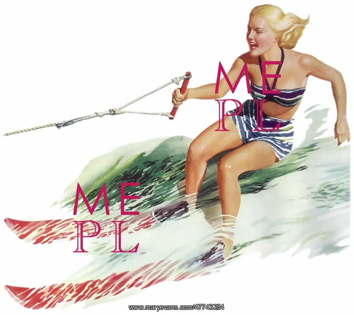 : Woman Waterskiing : Woman Waterskiing