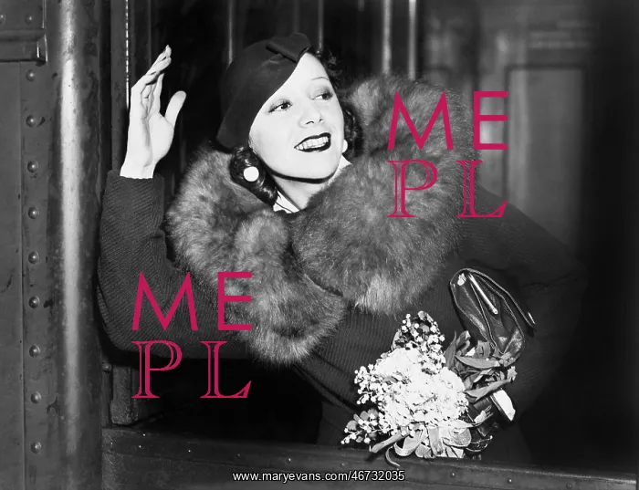 : Woman waving from the window of a train : Woman waving from the window of a train
