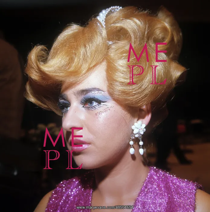 : Woman wearing clips, 1970 : Woman wearing clips, 1970