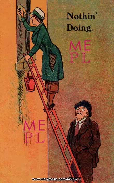 : Woman Window Cleaner WW1 : Woman Window Cleaner WW1