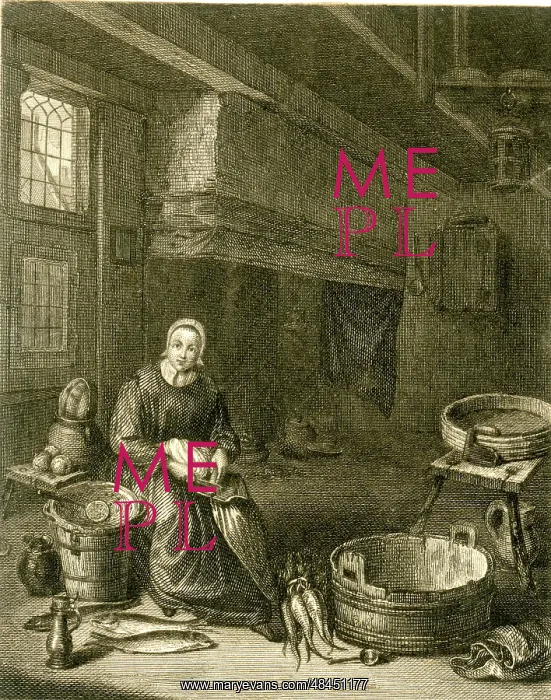  : Woman at work in a Flemish kitchen