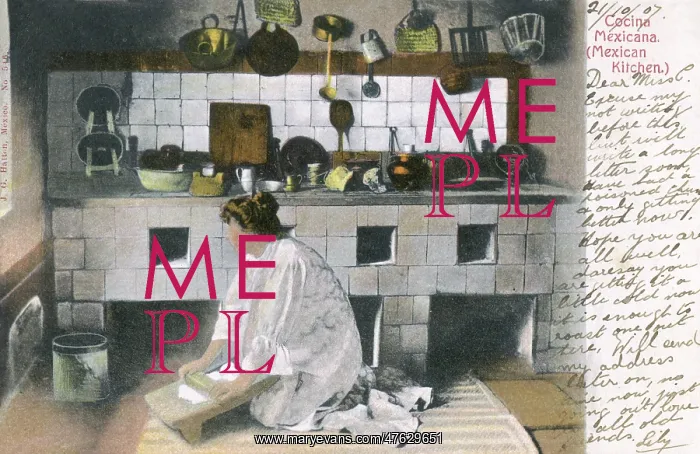  : Woman at work in a kitchen, Mexico