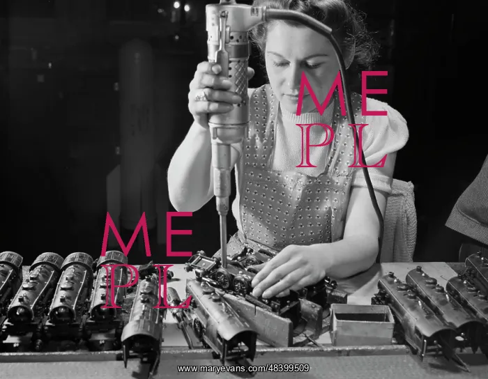 : Woman worker using an electric screwdriver : Woman worker using an electric screwdriver