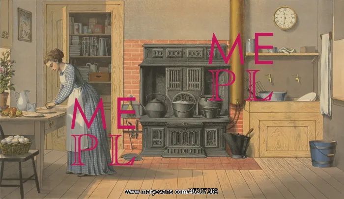 : Woman working in an up-to-date kitchen of ? : Woman working in an up-to-date kitchen of ?