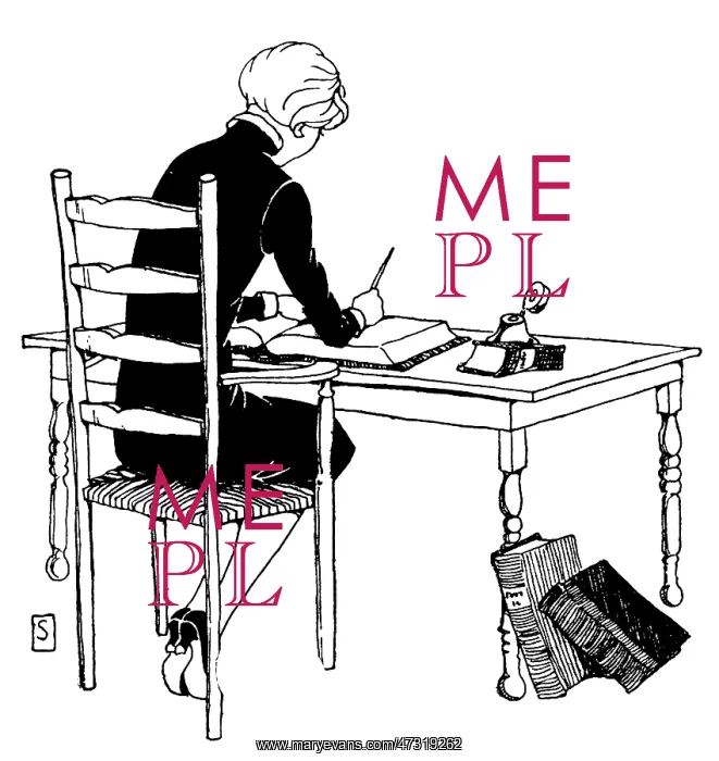 : WOMAN WRITES AT TABLE : WOMAN WRITES AT TABLE
