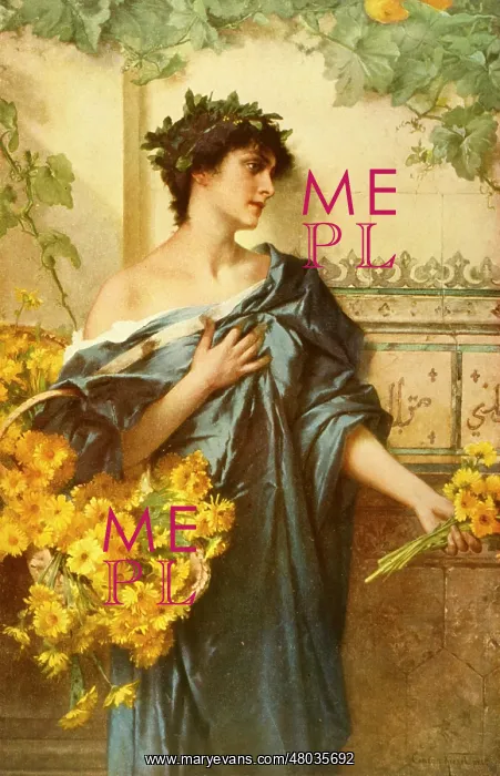 : Woman with yellow flowers : Woman with yellow flowers