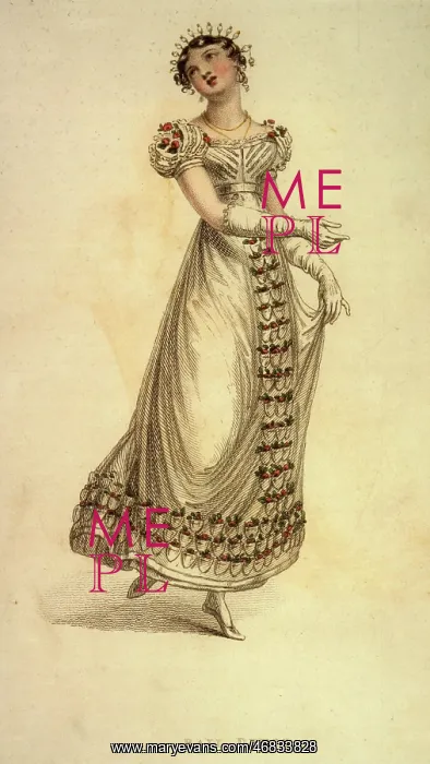 : Woman's ball gown 1823 : Woman's ball gown 1823