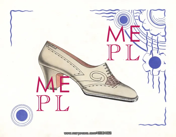 : Woman's brogue shoe design in pale leather : Woman's brogue shoe design in pale leather