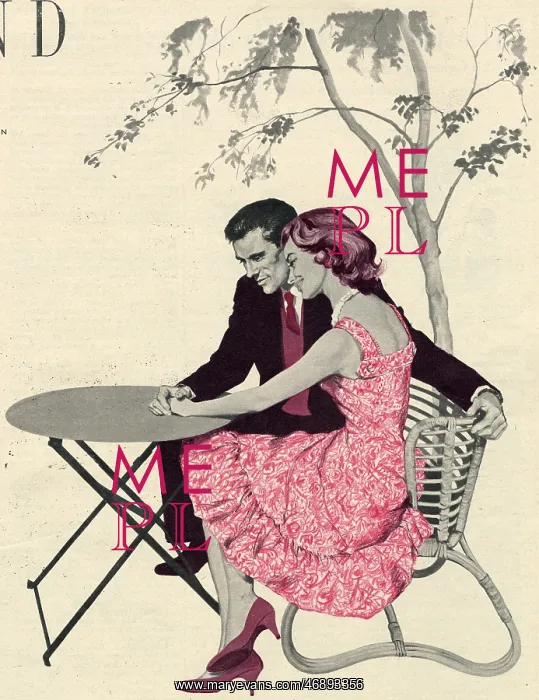 : Woman's Day illustration of a couple : Woman's Day illustration of a couple