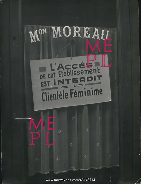 : No women allowed at bar in Opera district of Paris : No women allowed at bar in Opera district of Paris