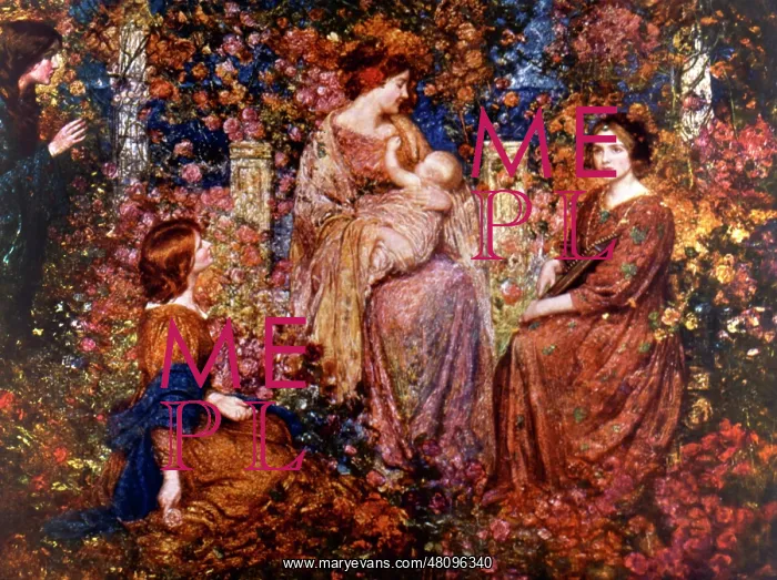  : Women with baby in garden