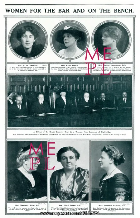  : Women for the bar and on the bench 1920