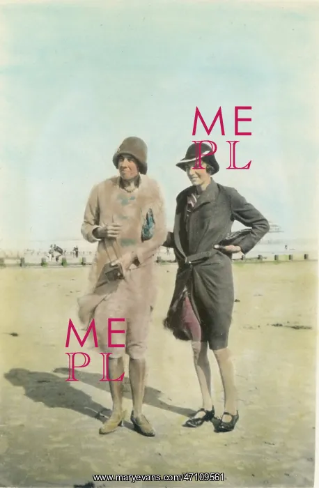  : Two women on the beach at Bognor Regis