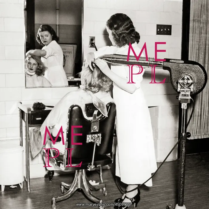 : Two Women in Beautician Training School : Two Women in Beautician Training School