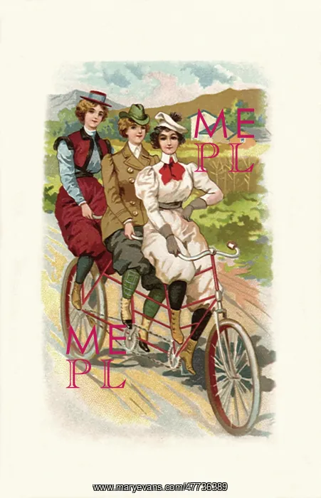 : Three Women on a Bicycle : Three Women on a Bicycle