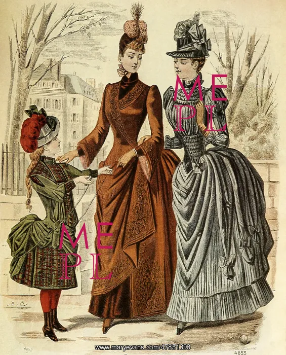  : Women in Bustle Dresses