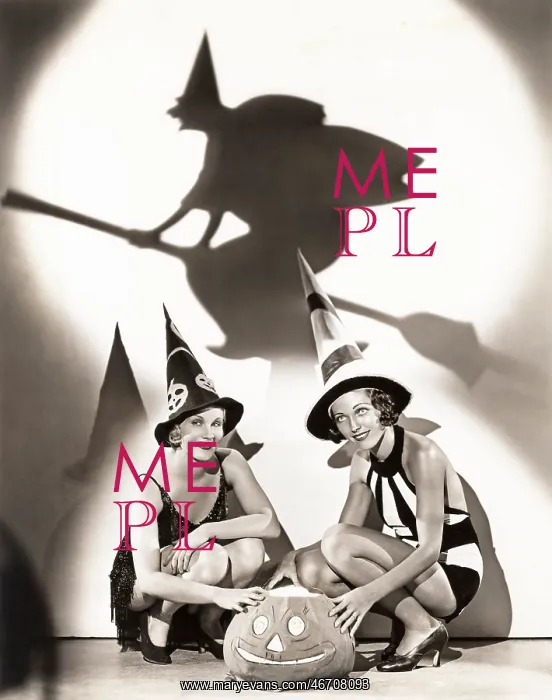 : Two women celebrate a bewitching Halloween : Two women celebrate a bewitching Halloween