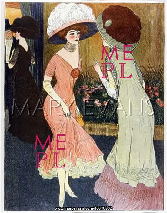 : Two women chatting 1909 : Two women chatting 1909