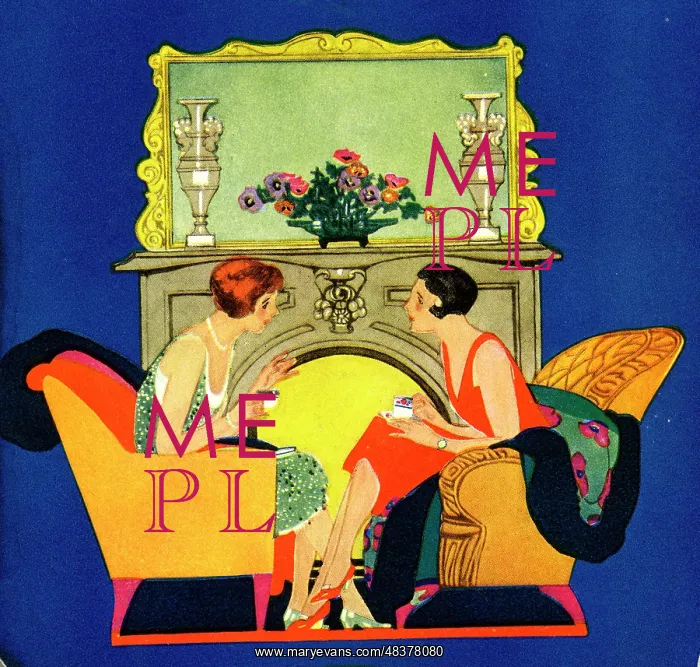  : Two women chatting at the fireside