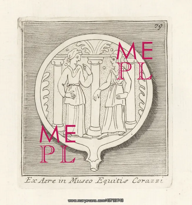 : Two women in conversation in front of a proscenium : Two women in conversation in front of a proscenium