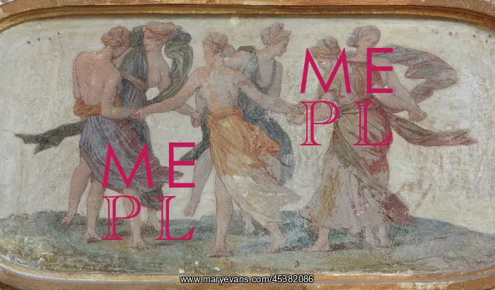 : Women dancing in a ring, from the frame of the : Women dancing in a ring, from the frame of the