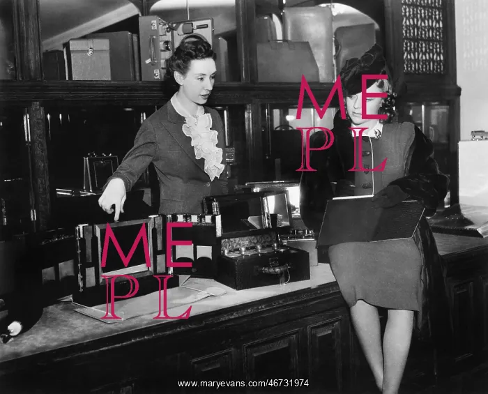 : Two women in a department store : Two women in a department store