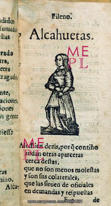 : Women dialog by Cristobal de Castillejo (ca.1490-1550). Engr : Women dialog by Cristobal de Castillejo (ca.1490-1550). Engr