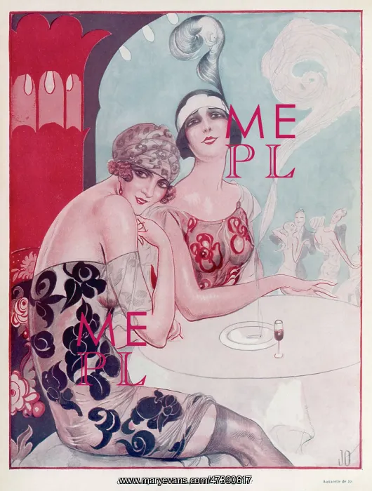 : Two women dine together 1926 : Two women dine together 1926
