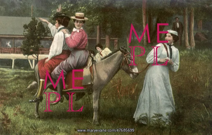  : Women on Donkey