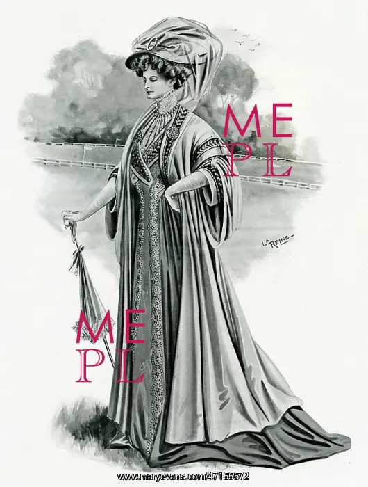: Women in dust cloak 1907 : Women in dust cloak 1907