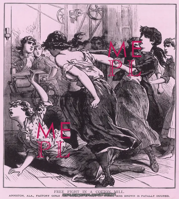 : WOMEN FIGHTING / MILL / 1892 : WOMEN FIGHTING / MILL / 1892