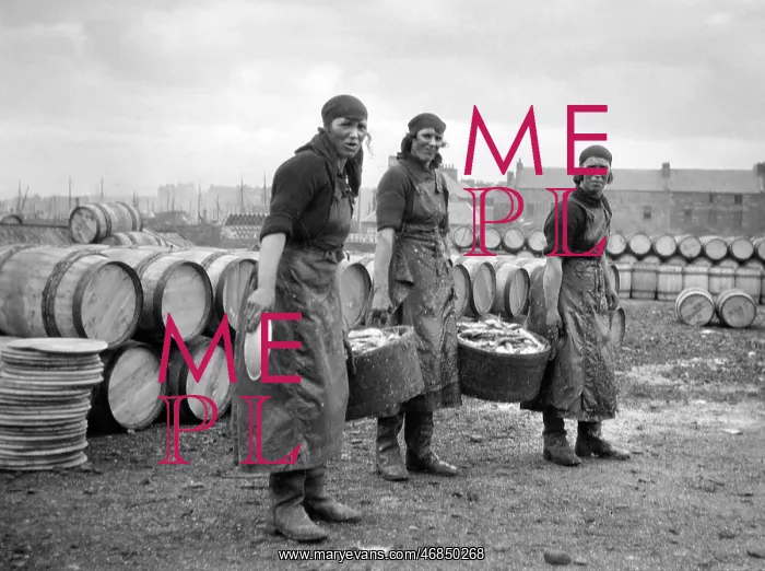 : Three women fishery workers : Three women fishery workers