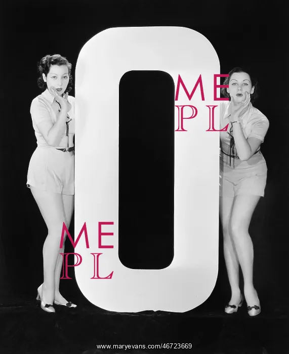  : Women with huge letter O
