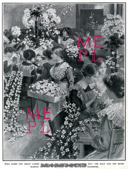 : Women making flowers 1912 : Women making flowers 1912