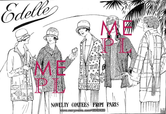 : Five women in novelty coatees from Paris : Five women in novelty coatees from Paris