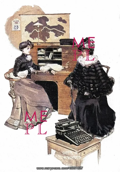 : Women in an office, 1901 : Women in an office, 1901