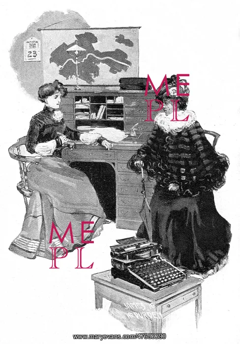 : Women in an office, 1901 : Women in an office, 1901