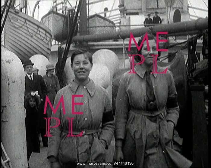 : Women Onboard A Large Ship. They Are Emigrating : Women Onboard A Large Ship. They Are Emigrating