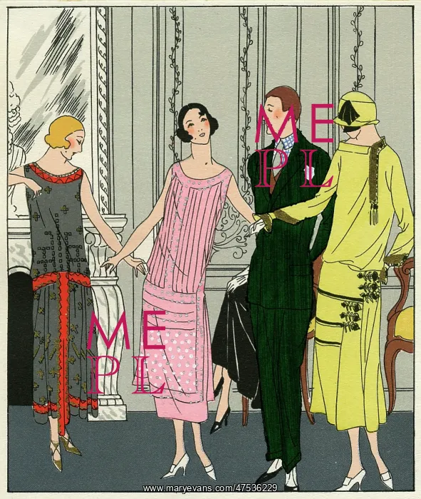 : Three women in outfits by Doeuillet : Three women in outfits by Doeuillet
