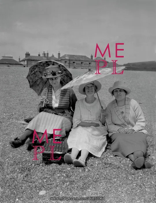: Three women with parasols : Three women with parasols