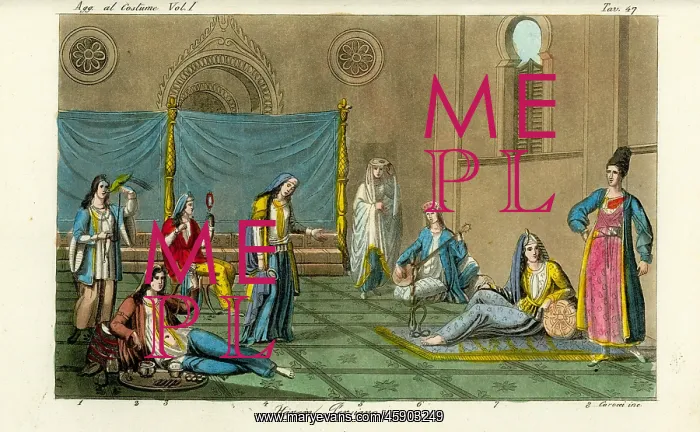  : Women of the Persian harem, 1800s