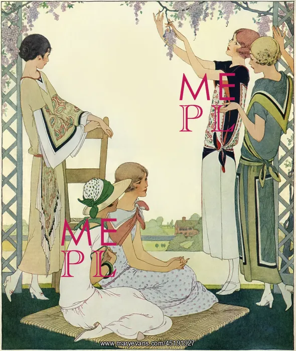 : Women reclining in arbour 1923 : Women reclining in arbour 1923