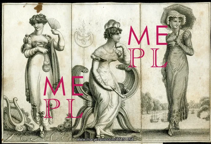  : Three women in Regency style costume